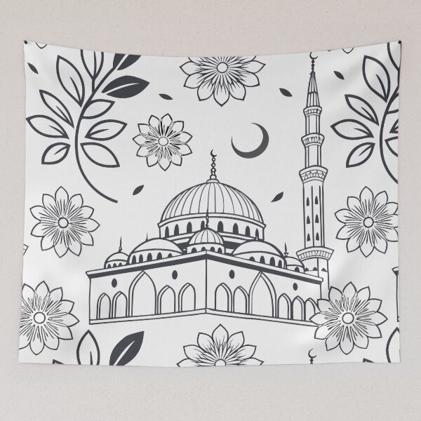 Item preview, Architecture Nights Floral Dreams Moon Halloween Tree Landscape designed and sold by ART ATTACK ZONE.