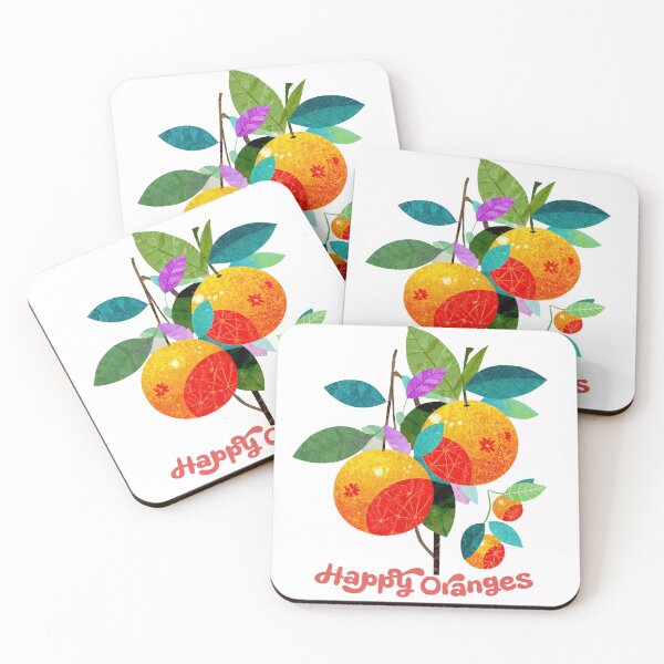 Item preview, Happy Oranges – Whimsical Fruit Design designed and sold by ForeverPrintsOK.