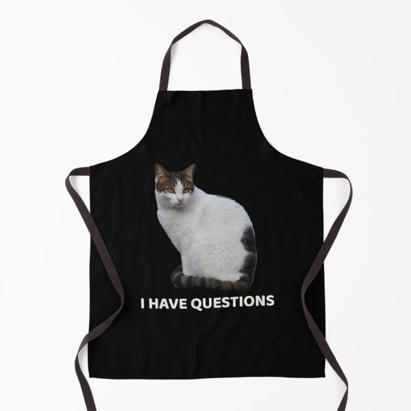 Item preview, I Have Questions – Funny Judging Cat Meme Design designed and sold by MB-CatPrints.