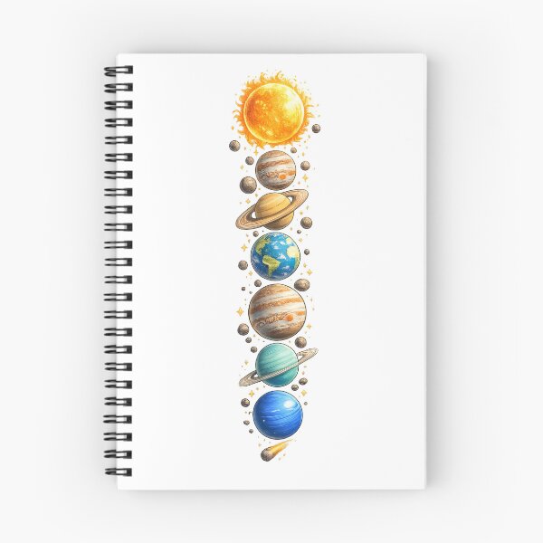 Item preview, Vertical Solar System Planets Illustration - Planet Stack designed and sold by Kate1art.