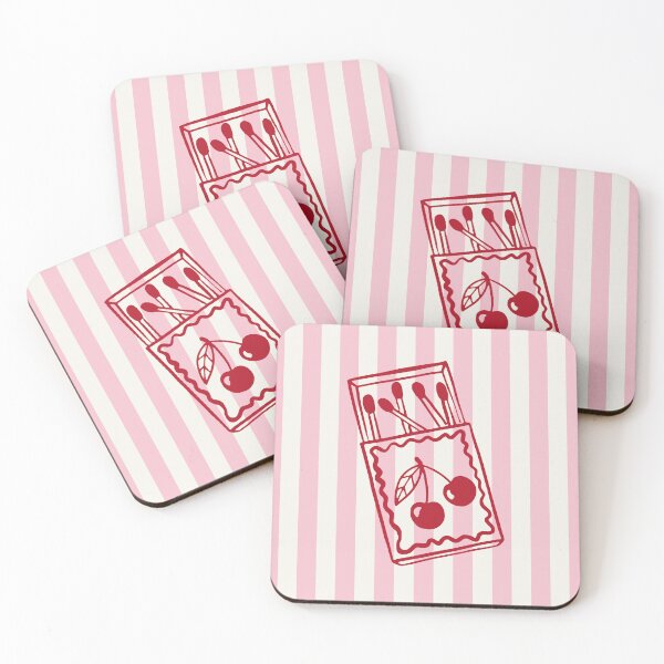 Item preview, Pink Striped Cherry Matchbox designed and sold by soheedesigns.