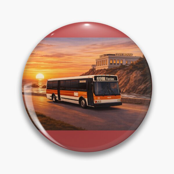 Item preview, Sunset at the Cliffhouse, San Francisco.  SF Muni Grumman 870 designed and sold by StopRequest.
