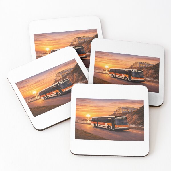 Item preview, Sunset at the Cliffhouse, San Francisco.  SF Muni Grumman 870 designed and sold by StopRequest.