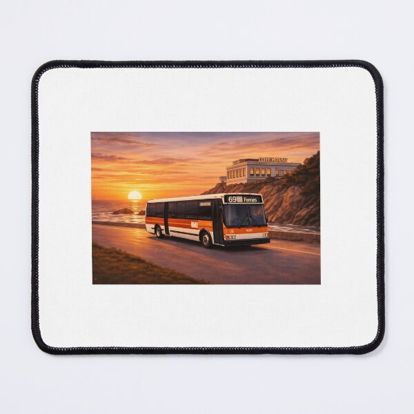 Item preview, Sunset at the Cliffhouse, San Francisco.  SF Muni Grumman 870 designed and sold by StopRequest.