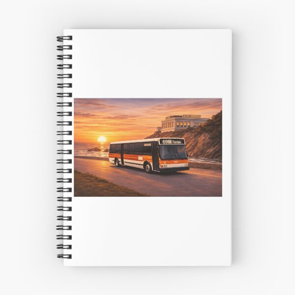 Item preview, Sunset at the Cliffhouse, San Francisco.  SF Muni Grumman 870 designed and sold by StopRequest.