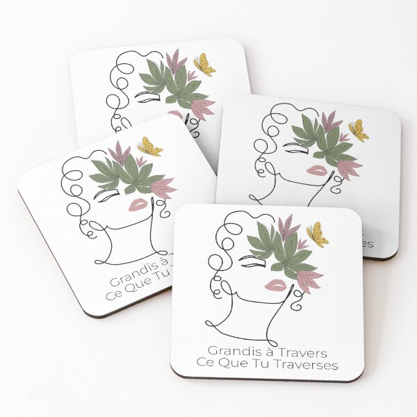 Item preview, Grow through what you go through - Floral Motivational Quote designed and sold by Dziridesign.