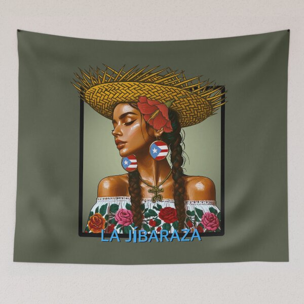 Item preview, La Jíbaraza – Vibrant Puerto Rican Jíbara Illustration designed and sold by SoLunAgua ..