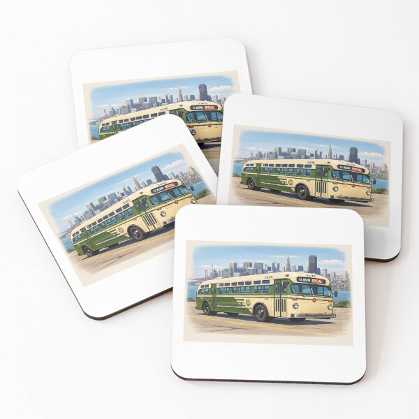 Item preview, SF Muni Mack C-49 with San Francisco skyline  designed and sold by StopRequest.