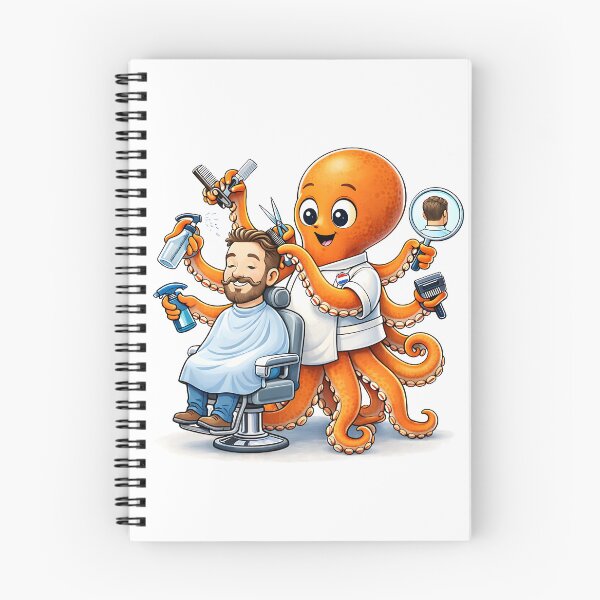 Item preview, Funny Octopus Barber – Barber Gift Hairdresser Cute Animal Hair Stylist designed and sold by Digital Culture Studio.