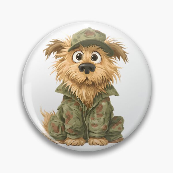 Item preview, Funny Military Dog Cartoon designed and sold by Retro Whimsy.