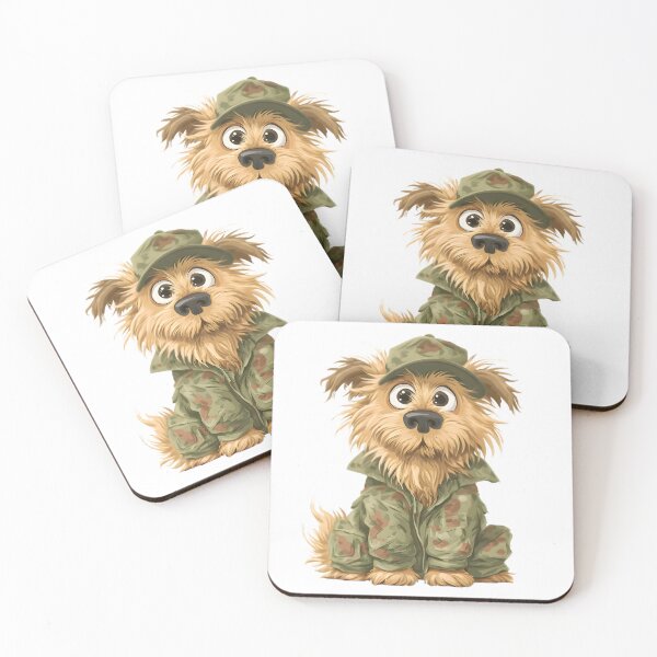 Item preview, Funny Military Dog Cartoon designed and sold by Retro Whimsy.