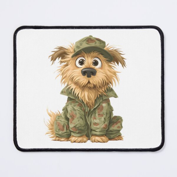 Item preview, Funny Military Dog Cartoon designed and sold by Retro Whimsy.