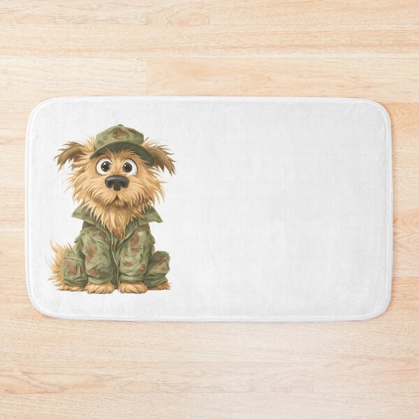 Item preview, Funny Military Dog Cartoon designed and sold by Retro Whimsy.