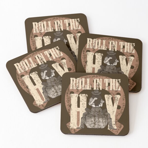 Item preview, Roll in the Hay Rustic Cowboy Cowgirls Kissing Lesbian LGBTQIA Horseshoe Farm Graphic Summer Love Valentines Day designed and sold by pillarofme.