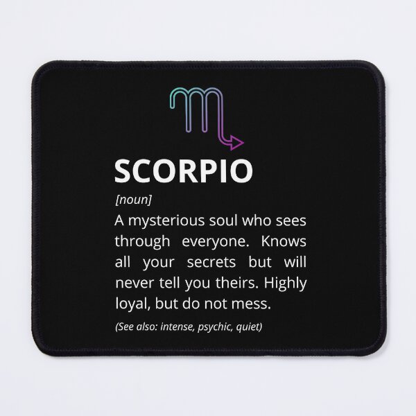 Item preview, Scorpio Definition - Funny Zodiac Dictionary Gift designed and sold by Freddie's Design Studio.