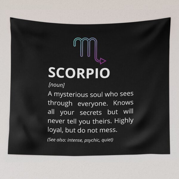 Item preview, Scorpio Definition - Funny Zodiac Dictionary Gift designed and sold by Freddie's Design Studio.