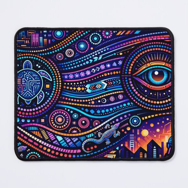 Item preview, Aboriginal Dot Art Inspired Pattern – Tribal Indigenous Style, Spiritual Geometric Design, Ethnic Boho Artwork designed and sold by Tw1nsAIArt.