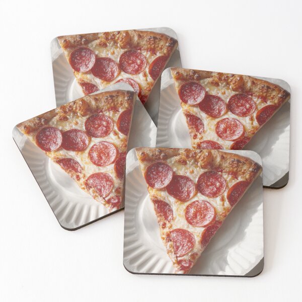 Item preview, Classic Pepperoni Pizza Slice on White Paper Plate designed and sold by Shannon Hilson.