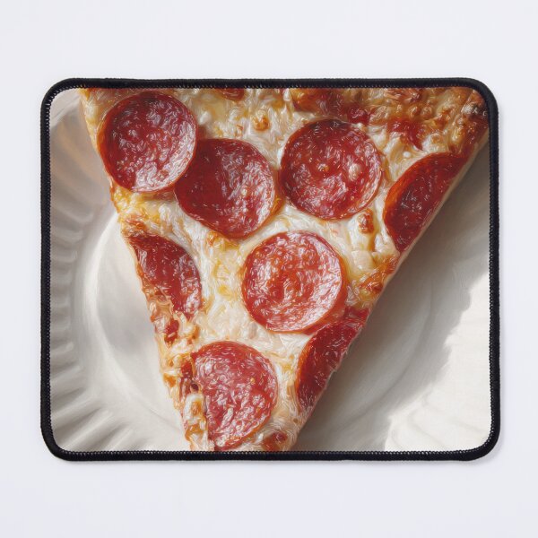 Item preview, Classic Pepperoni Pizza Slice on White Paper Plate designed and sold by Shannon Hilson.