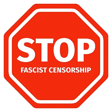 Artwork thumbnail, Stop fascist censorship by Rachel the Artist