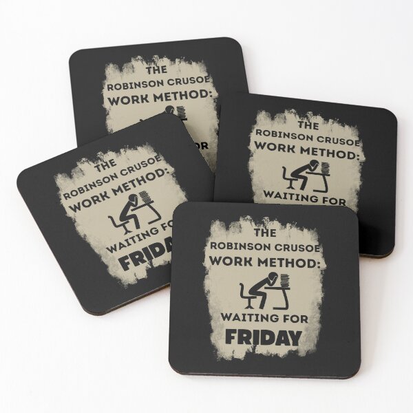 Item preview, Robinson Crusoe Work Method – Waiting for Friday | Funny Office Humor Shirt designed and sold by SVALANART.