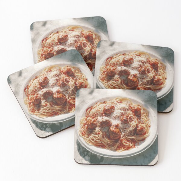 Item preview, Spaghetti and Meatballs with Parmesan in Soft Natural Light designed and sold by Shannon Hilson.