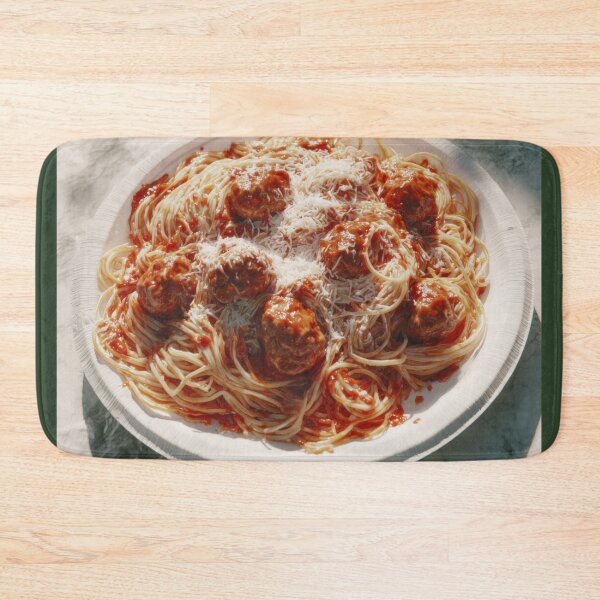 Item preview, Spaghetti and Meatballs with Parmesan in Soft Natural Light designed and sold by Shannon Hilson.