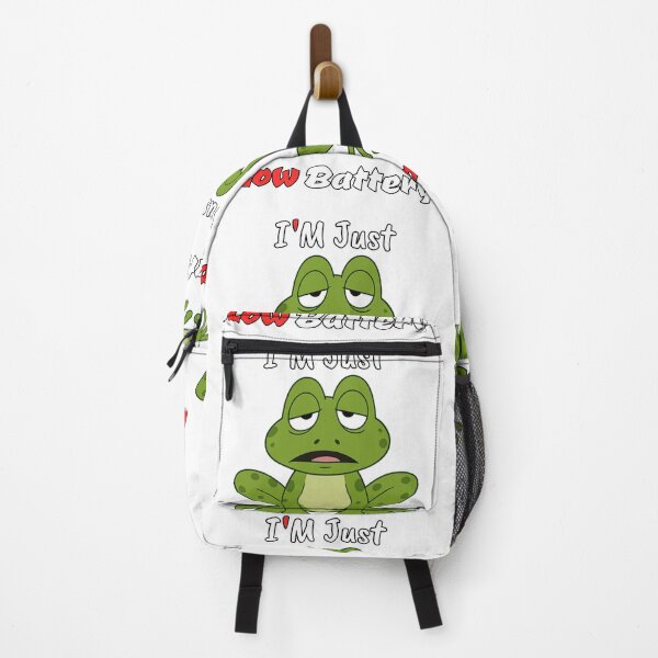 Item preview, Low Battery Frog – Funny Tired Mood Cartoon Design sticker designed and sold by It's Bro Brand ★ ★ ★ ★ ★.