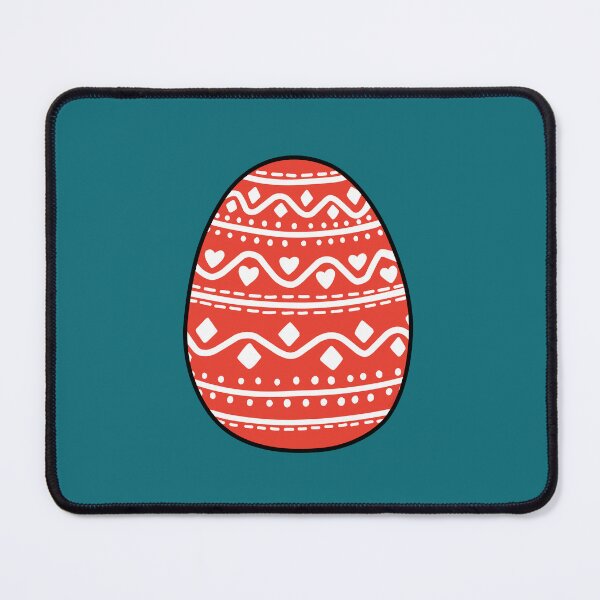 Item preview, Red Easter Egg with White Pattern designed and sold by elizasunnycolor.