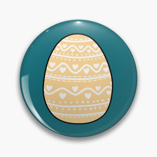 Item preview, Yellow Easter Egg with White Pattern designed and sold by elizasunnycolor.