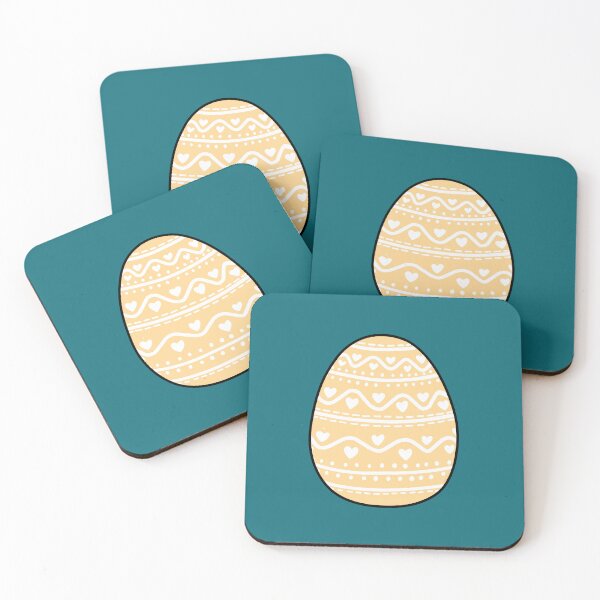 Item preview, Yellow Easter Egg with White Pattern designed and sold by elizasunnycolor.