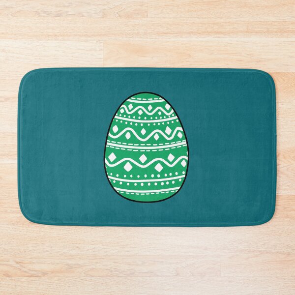 Item preview, Green Easter Egg with White Pattern designed and sold by elizasunnycolor.