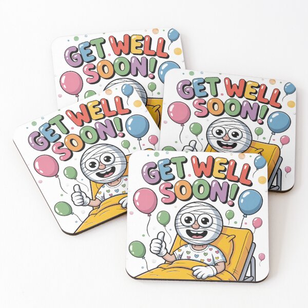 Item preview, Thumbs Up Get Well Soon - Bandaged Mummy Patient Cartoon designed and sold by Midnight Veil Designs.