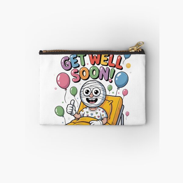 Item preview, Thumbs Up Get Well Soon - Bandaged Mummy Patient Cartoon designed and sold by Midnight Veil Designs.