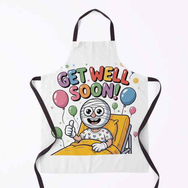 Item preview, Thumbs Up Get Well Soon - Bandaged Mummy Patient Cartoon designed and sold by Midnight Veil Designs.