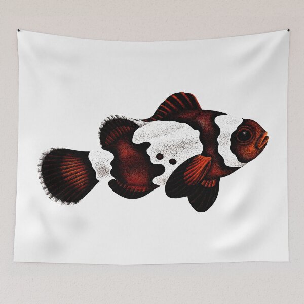 Item preview, Black ice clownfish illustration designed and sold by LorenDowding.