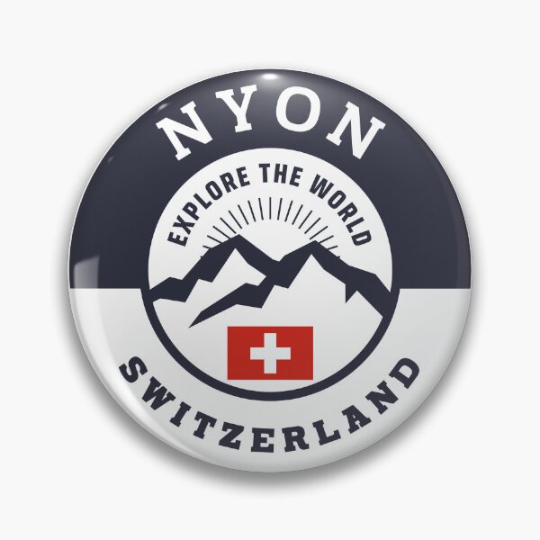 Item preview, Escudo de armas de Nyon, Suiza, en blanco y negro designed and sold by World Designs.