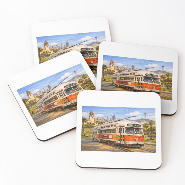 Item preview, Dolores Park San Francisco with SF Muni streetcar 1040 designed and sold by StopRequest.