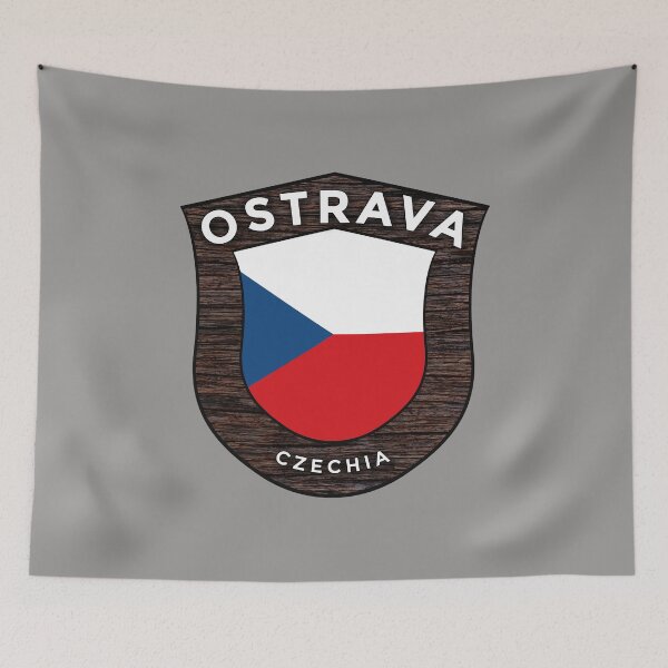 Item preview, Ostrava Czechia Emblem Flag designed and sold by World Designs.