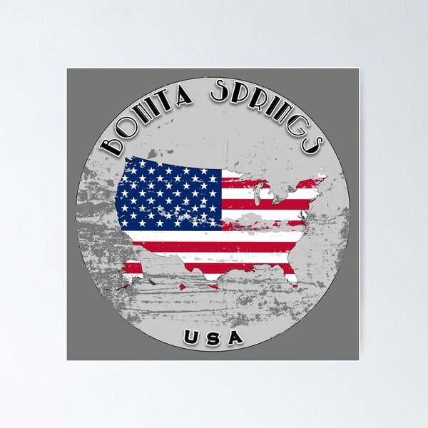 Item preview, Bonita Springs United States of America | Worn Flag Travel Badge designed and sold by World Designs.