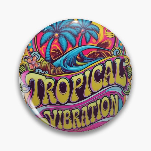 Item preview, Tropical Vibration Retro Beach Music Festival Poster designed and sold by Electric Roots Studio.