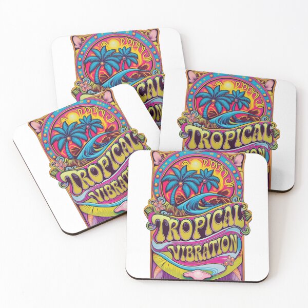 Item preview, Tropical Vibration Retro Beach Music Festival Poster designed and sold by Electric Roots Studio.