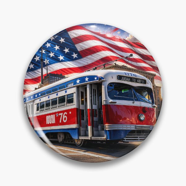 Item preview, San Francisco Bicentennial PCC streetcar 1776-1976. Sf Muni 1776 special paint scheme  designed and sold by StopRequest.