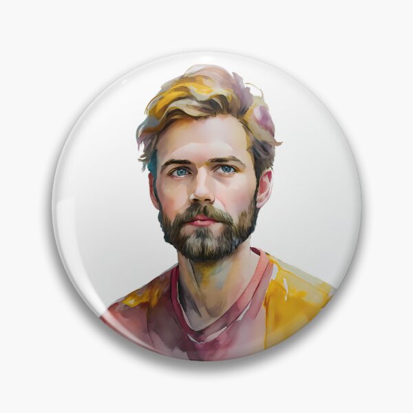 Item preview, Men Colorful Creations Fun Whimsy Watercolor Design Portrait designed and sold by ART ATTACK ZONE.