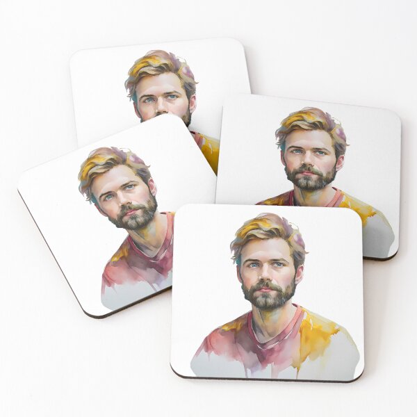 Item preview, Men Colorful Creations Fun Whimsy Watercolor Design Portrait designed and sold by ART ATTACK ZONE.