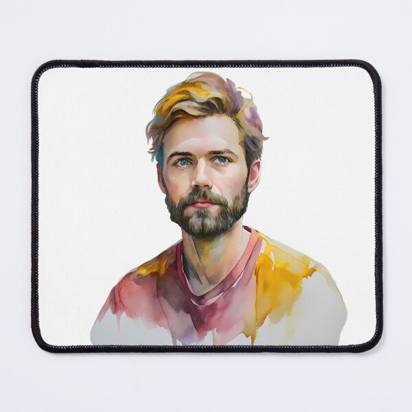 Item preview, Men Colorful Creations Fun Whimsy Watercolor Design Portrait designed and sold by ART ATTACK ZONE.