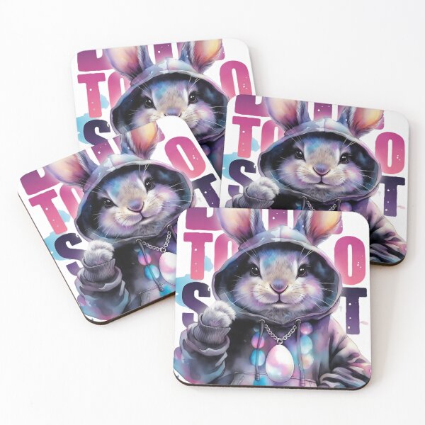 Item preview, Urban Watercolor Bunny in Galaxy Hoodie designed and sold by newvisionart191.