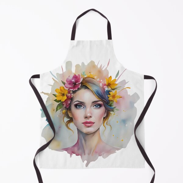 Item preview, Woman Colorful Creations Fun Whimsy Watercolor Design Portrait designed and sold by ART ATTACK ZONE.