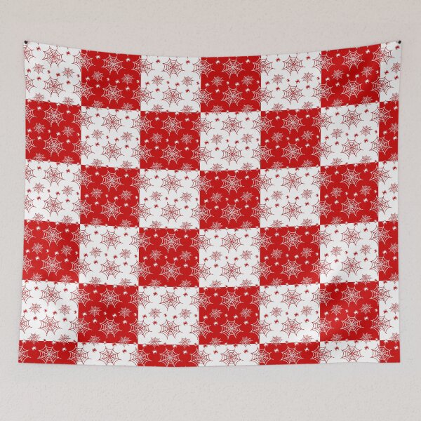 Item preview, White and red interchange web pattern designed and sold by serenebookworm.