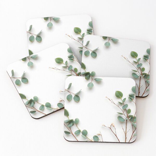 Item preview, Fresh Eucalyptus – Minimal Branches on White designed and sold by EmeraldeaArt.